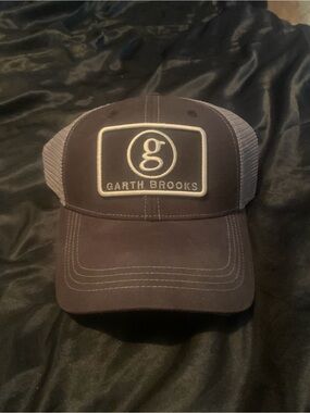 Garth Brooks Brown Trucker Hat with Logo Patch